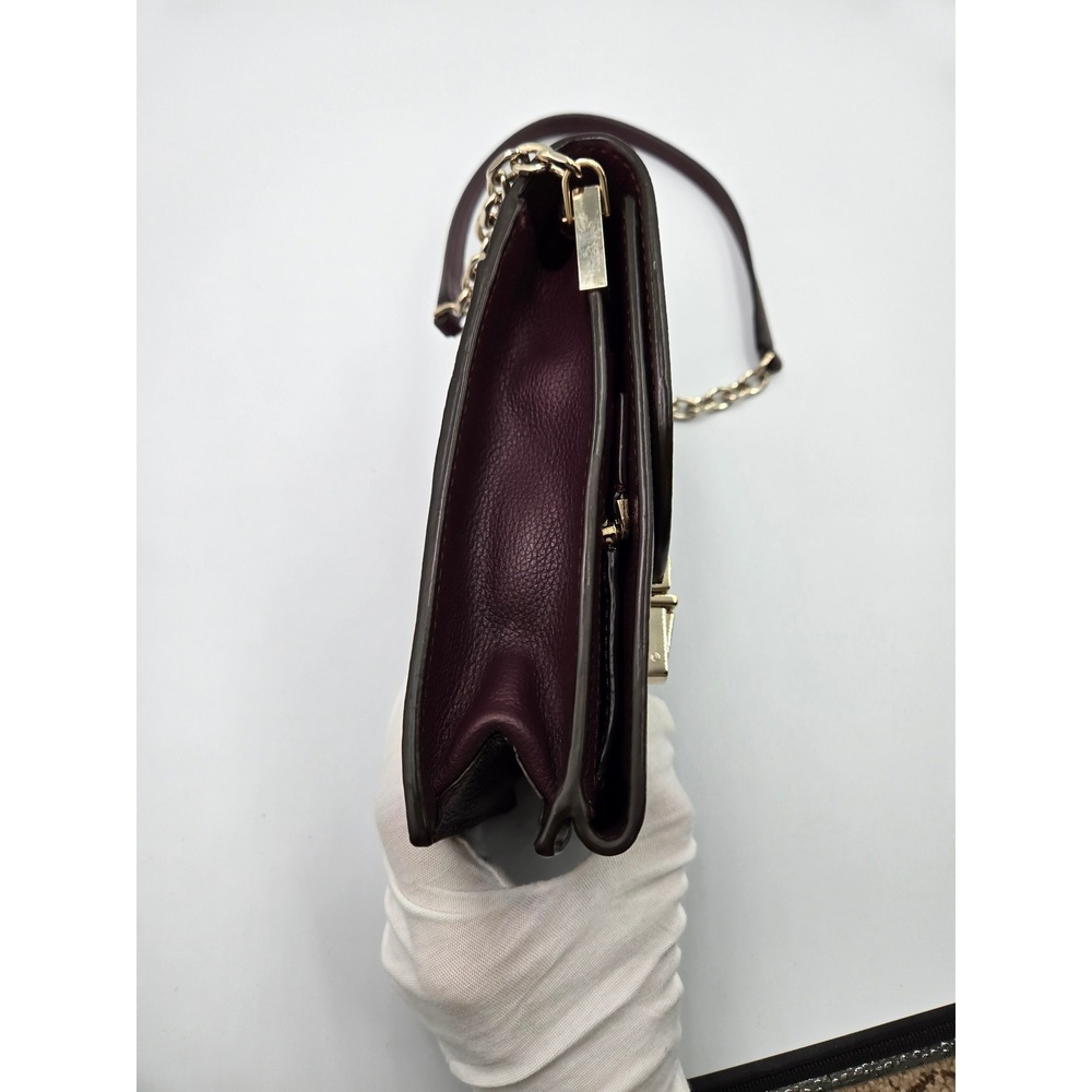 Henri Bendel New York Burgundy Leather Cell Phone Crossbody Bag - Picture 8 of 15